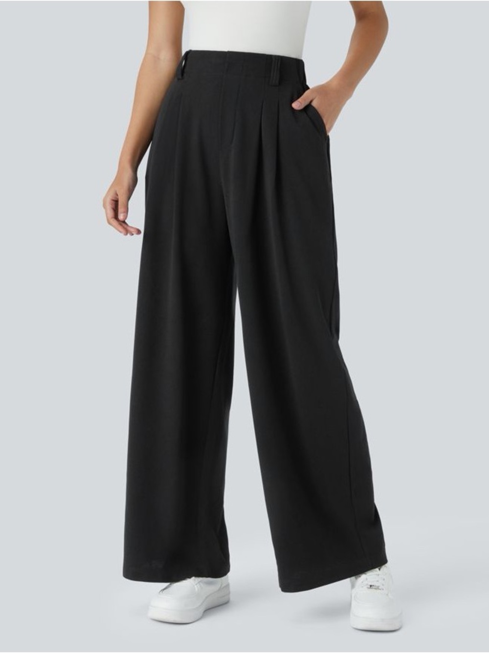 Halara | NWT High Waisted Pocket Wide Leg Waffle Pants